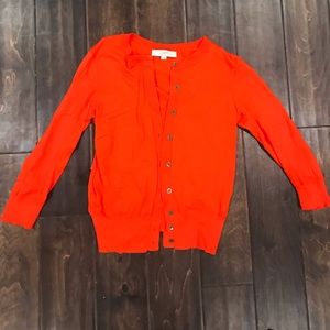 Orange Cardigan from Loft